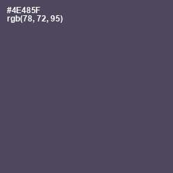#4E485F - Trout Color Image