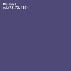 #4E4977 - East Bay Color Image