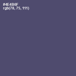 #4E4B6F - Mulled Wine Color Image