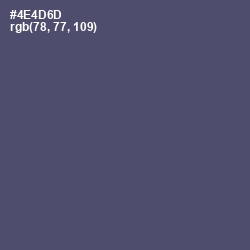 #4E4D6D - Mulled Wine Color Image