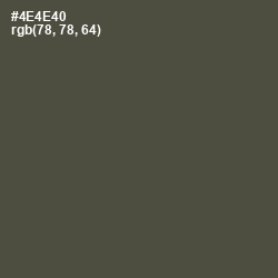 #4E4E40 - Tundora Color Image