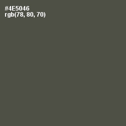 #4E5046 - Gray Asparagus Color Image