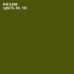 #4E540A - Verdun Green Color Image