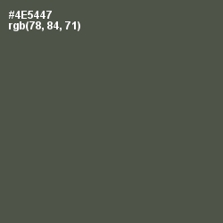 #4E5447 - Gray Asparagus Color Image