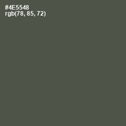 #4E5548 - Gray Asparagus Color Image