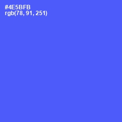 #4E5BFB - Royal Blue Color Image
