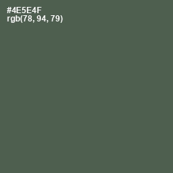 #4E5E4F - Gray Asparagus Color Image