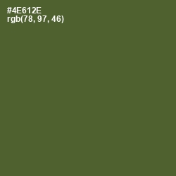 #4E612E - Chalet Green Color Image