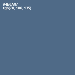 #4E6A87 - Bismark Color Image