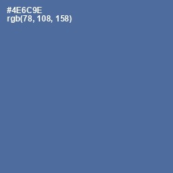 #4E6C9E - Kashmir Blue Color Image