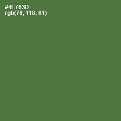 #4E763D - Chalet Green Color Image