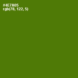 #4E7A05 - Green Leaf Color Image