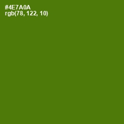 #4E7A0A - Green Leaf Color Image