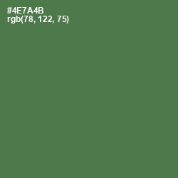 #4E7A4B - Fern Green Color Image