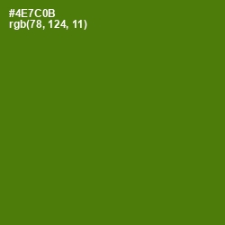 #4E7C0B - Green Leaf Color Image