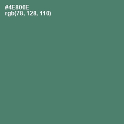 #4E806E - Viridian Color Image