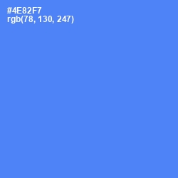 #4E82F7 - Cornflower Blue Color Image