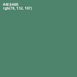 #4E846B - Viridian Color Image