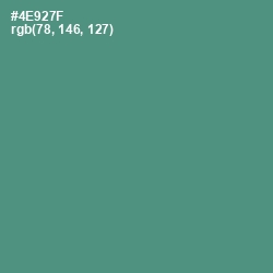 #4E927F - Viridian Color Image