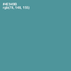 #4E949B - Smalt Blue Color Image