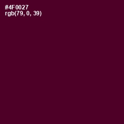 #4F0027 - Barossa Color Image