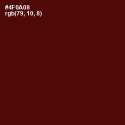 #4F0A08 - Mahogany Color Image