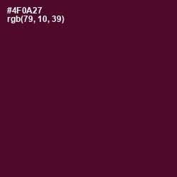 #4F0A27 - Barossa Color Image