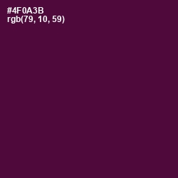 #4F0A3B - Blackberry Color Image