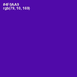 #4F0AA9 - Purple Color Image