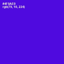 #4F0AE0 - Purple Heart Color Image