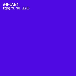 #4F0AE4 - Purple Heart Color Image