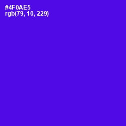 #4F0AE5 - Purple Heart Color Image