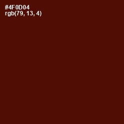 #4F0D04 - Mahogany Color Image