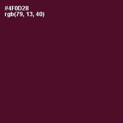#4F0D28 - Barossa Color Image