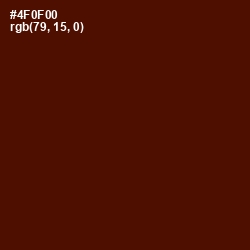 #4F0F00 - Mahogany Color Image