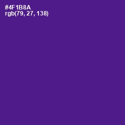 #4F1B8A - Pigment Indigo Color Image