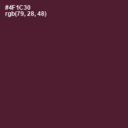 #4F1C30 - Wine Berry Color Image