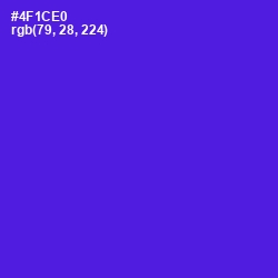 #4F1CE0 - Purple Heart Color Image