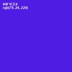 #4F1CE4 - Purple Heart Color Image