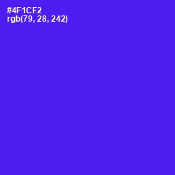 #4F1CF2 - Purple Heart Color Image