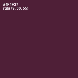 #4F1E37 - Wine Berry Color Image