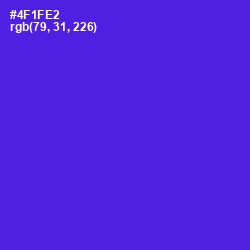 #4F1FE2 - Purple Heart Color Image