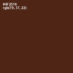 #4F2516 - Brown Derby Color Image