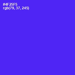 #4F25F5 - Purple Heart Color Image