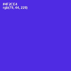 #4F2CE4 - Purple Heart Color Image