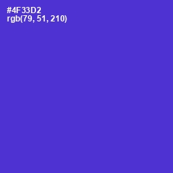 #4F33D2 - Purple Heart Color Image