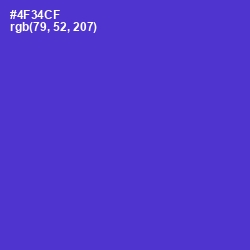 #4F34CF - Purple Heart Color Image