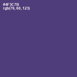 #4F3C7B - Honey Flower Color Image