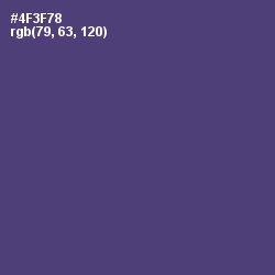 #4F3F78 - Honey Flower Color Image