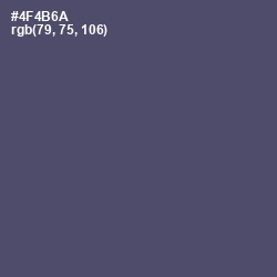 #4F4B6A - Mulled Wine Color Image